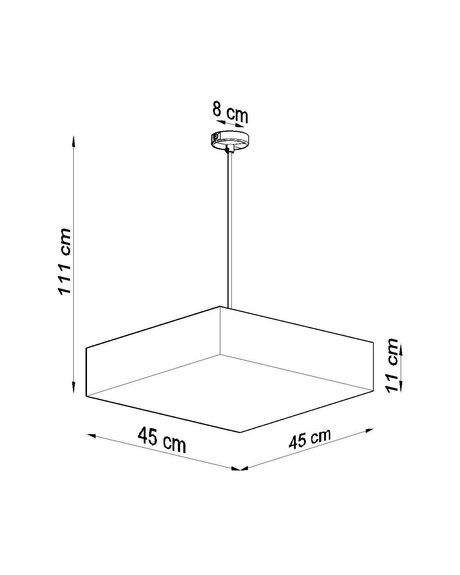 Lampa wisząca HORUS 45 czarny