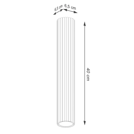Lámpara de techo KARBON 40 negra
