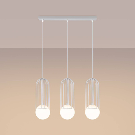 BRINA Lámpara colgante 3L blanca + 3x bombilla LED G9 4000K Frío 4,5W 460lm