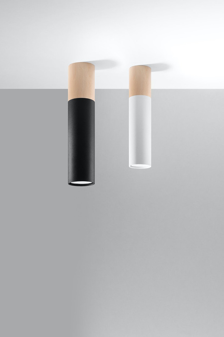 Plafond PABLO negro + 1x bombilla LED GU-10 3000K Cálida 7W 620lm