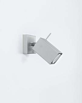 Aplique MERIDA 1 gris + 1x bombilla LED GU-10 4000K Fría 7W 630lm