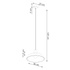 Lámpara colgante INDY blanca + 1x bombilla LED E27 4000K Frío 7,5W 690lm