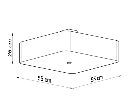 Plafond LOKKO 55 blanco + 5x Bombilla LED E27 4000K Fría 7,5W 650lm
