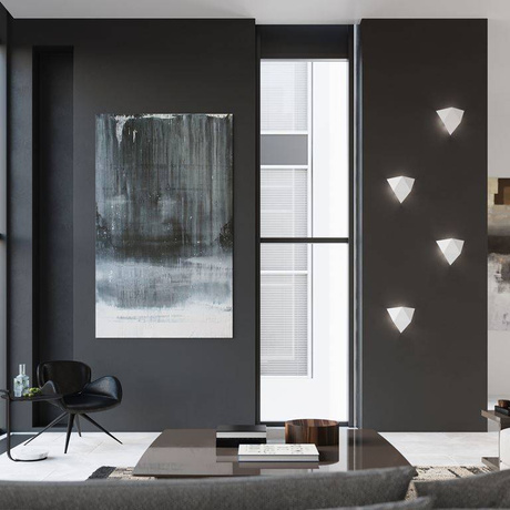 Aplique SOLIDO blanco + 1x bombilla LED G9 4000K Fría 4,5W 530lm