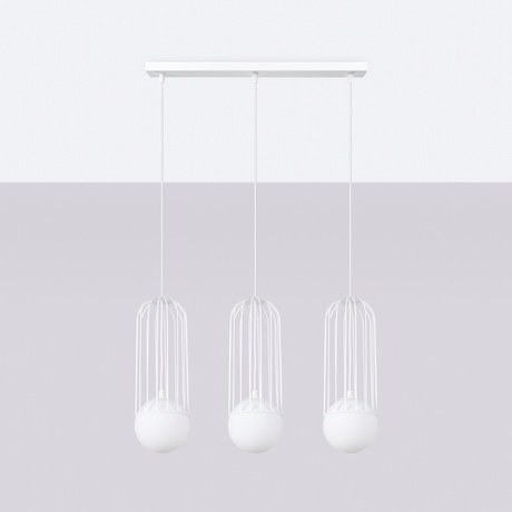 BRINA lámpara colgante 3L blanca + 3x bombilla LED G9 3000K Cálida 4,5W 450lm