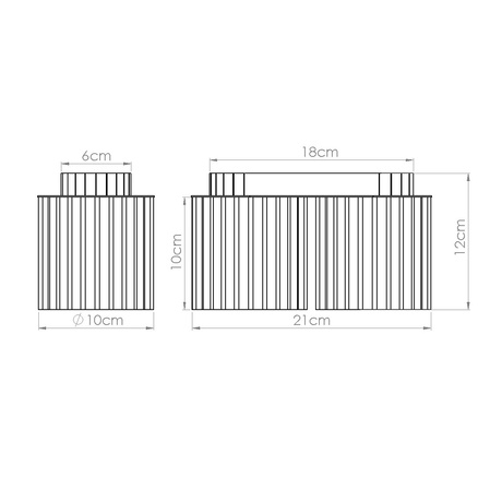 Plafón AURA 2 blanco GU10