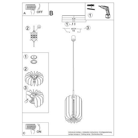 Lámpara colgante MULA 27 azul marino