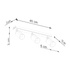 WINX 3 Plafón negro/cromo + 3x bombilla LED GU-10 3000K Cálido 7W 510lm