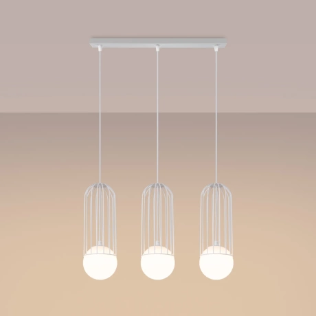 Lámpara colgante BRINA 3L blanca