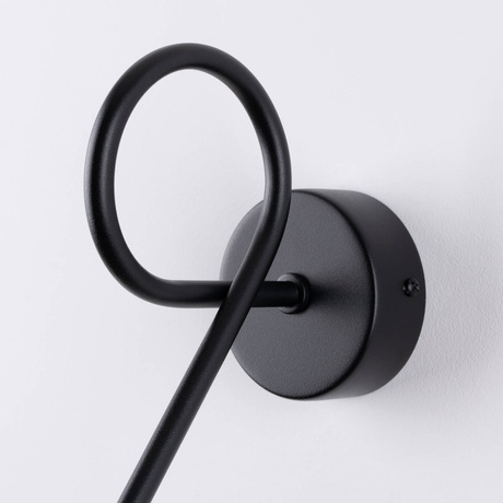 Aplique SUPEŁ negro + 1X bombilla LED E27 3000K 7W 760lm