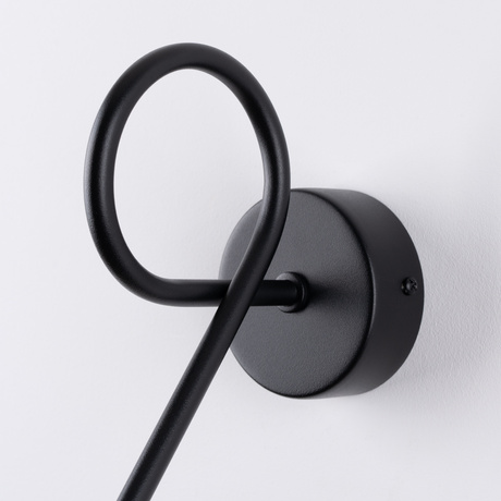 Aplique SUPEŁ negro + 1X bombilla LED E27 3000K 7W 760lm