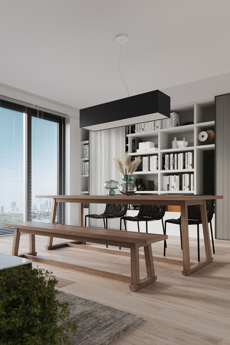 Lámpara de araña SANTA BIS 80 negra + 3 bombillas LED E27 3000K Cálida 7,5W 620lm