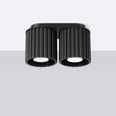 Lámpara de techo AURA 2 negra GU10
