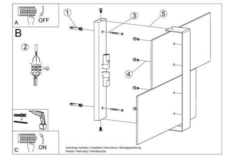 Aplique MASSIMO blanco + 2x bombilla LED G9 4000K Fría 4,5W 530lm