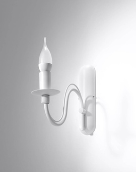 Aplique MINERWA blanco + 1x bombilla LED E14 3000K Cálida 7,5W 620lm