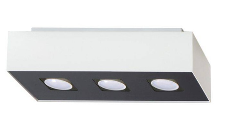 Plafond MONO 3 blanco + 3x Bombilla LED GU-10 4000K Fría 7W 630lm