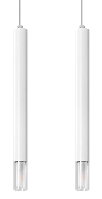 WEZYR 2 lámpara colgante blanco + 2x bombilla LED G9 3000K Warm 4.5W 510lm