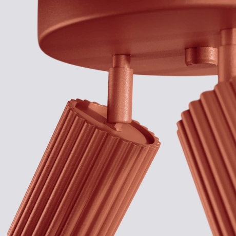 Lámpara de techo KARBON 3P rojo ocre