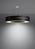 Lámpara SATURNO 90 negra + 8 bombillas LED E27 4000K Fría 7,5W 650lm