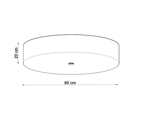 Plafond SKALA 80 blanco + 6x Bombilla LED E27 4000K Fría 7,5W 650lm