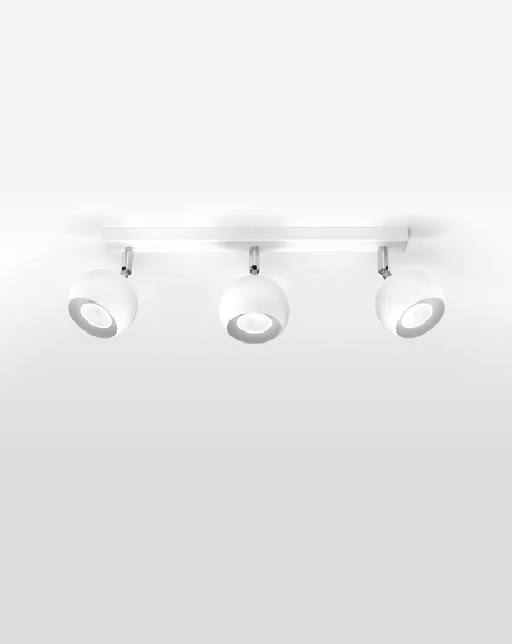 Plafond OCULARE 3 blanco + 3x Bombilla LED GU-10 4000K Fría 7W 630lm
