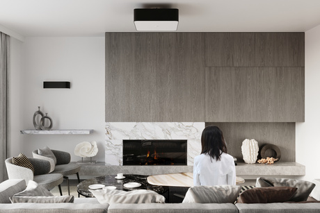 Plafond LOKKO 45 negro + 5x bombilla LED E27 4000K Fría 7,5W 650lm