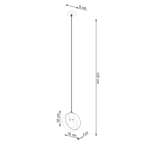 TITRAN 1 lámpara colgante blanca + 1x bombilla LED E27 4000K Fría 7,5W 690lm