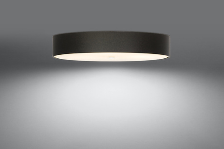 Plafond SKALA 80 negro + 6x bombilla LED E27 4000K Fría 7,5W 650lm