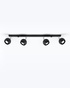 Plafond OCULARE 4L negro + 4x Bombilla LED GU-10 3000K Cálida 7W 620lm