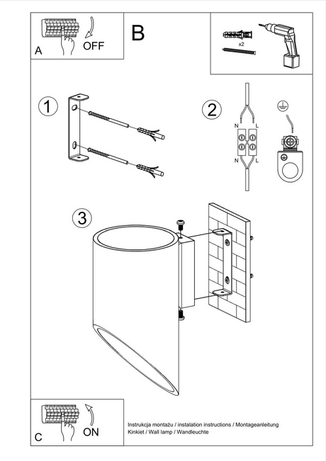 Aplique PENNE 20 blanco + 1x bombilla LED G9 4000K Fría 4,5W 530lm