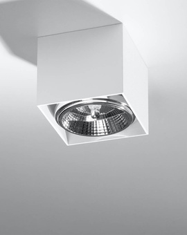 Plafond BLAKE Blanco + 1x Bombilla LED GU10 AR111 4000K FRÍO 10W 850lm