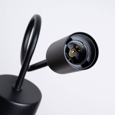 Aplique SUPEŁ negro + 1X bombilla LED E27 3000K 7W 760lm