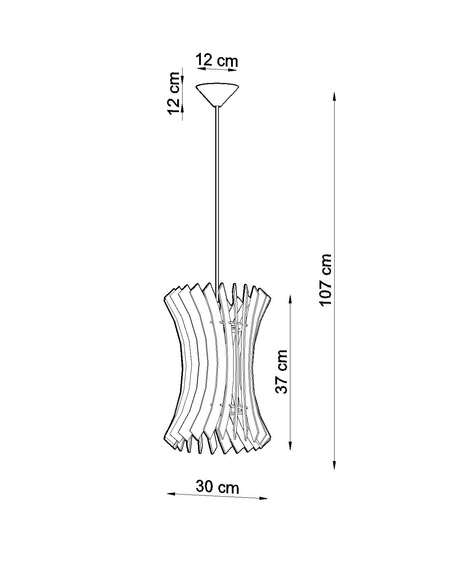 ORIANA lámpara colgante madera natural + 1x bombilla LED E27 4000K Fría 7,5W 650lm
