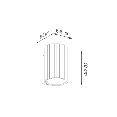 Lámpara de pared KARBON 10 taupe