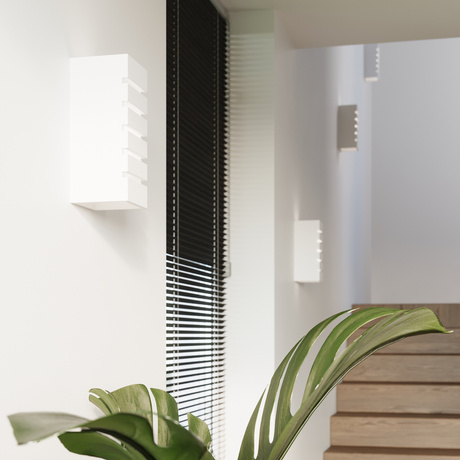 Aplique de cerámica SAMIR blanco + 1x bombilla LED E27 4000K Fría 7.5W 650lm