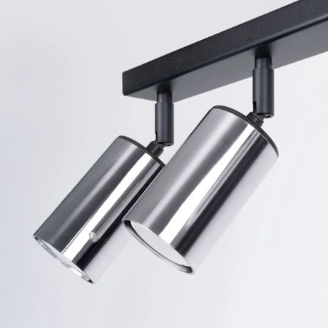 Lámpara de techo WINX 6L negro/cromo