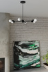 Araña LANGO 5 negra + 5x bombilla LED E27 3000K Cálida 7,5W 620lm