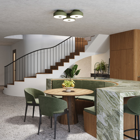 Lámpara de techo OMIQ verde oliva