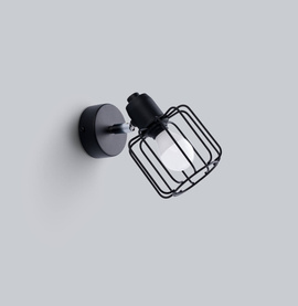 Aplique BELUCI 1 negro + 1x bombilla LED E14 3000K Cálida 7,5W 620lm