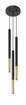 MOZAICA lámpara colgante 3P negro/oro + 3x bombilla LED G9 4000K Fría 4,5W 530lm