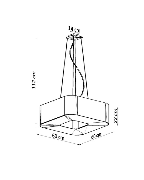 URANO 60 lámpara de araña negro + 8x bombilla LED E27 4000K Fría 7.5W 650lm