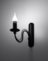 Aplique MINERWA negro + 1x bombilla LED E14 4000K Fría 7,5W 650lm