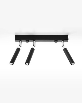 Plafond EYETECH 3 negro + 3x bombilla LED G9 3000K Cálido 4.5W 510lm