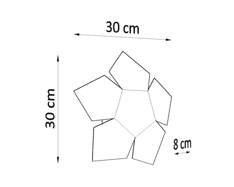 Aplique PENTA negro + 2x bombilla LED G9 3000K Warm 4.5W 510lm