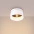 TELESTO Plafón blanco/marrón oscuro + 1x bombilla LED E27 3000K Cálido 7,5W 620lm