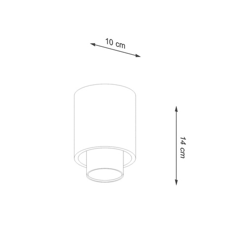 Plafond NESI negro + 1x bombilla LED GU-10 4000K Fría 7W 530lm