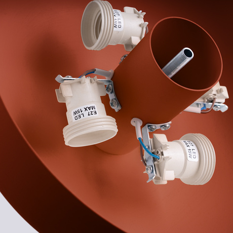 Lámpara de techo OMIQ rojo ocre