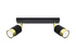 Plafond NERO 2 negro/oro + 2x bombilla LED GU-10 3000K Cálido 7W 620lm