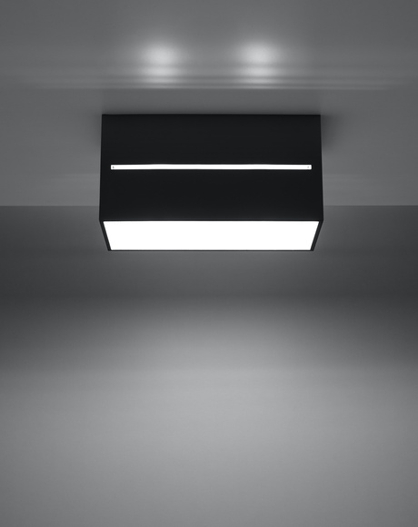 Plafond LOBO MAXI negro + 2x bombilla LED G9 4000K Fría 4,5W 530lm