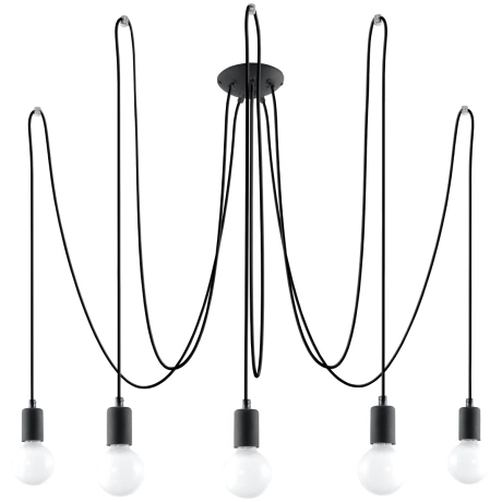 Lámpara EDISON 5 negra